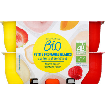 Monoprix Bio fromages frais aux fruits 12x50g Monoprix Bio fromages frais aux fruits 12x50g