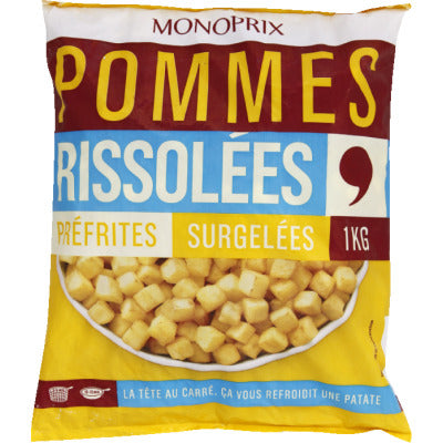 Monoprix Pommes rissolées préfrites surgelées 1kg Monoprix Pommes rissolées préfrites surgelées 1kg