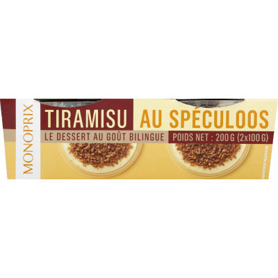 Monoprix Tiramisu Au Spéculoos 2X100G Monoprix Tiramisu Au Spéculoos 2X100G