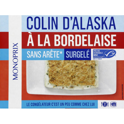 Monoprix Colin d'Alaska à la bordelaise 400 g Monoprix Colin d'Alaska à la bordelaise 400 g