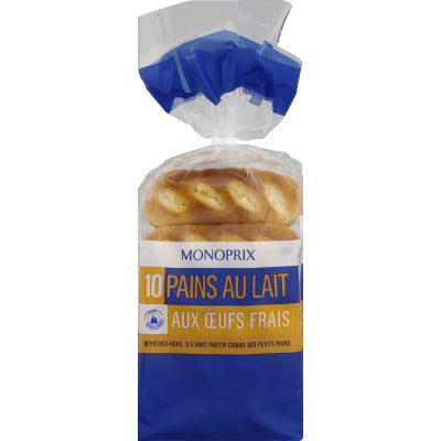 Monoprix 10 Fresh Egg Milk Breads 350g
