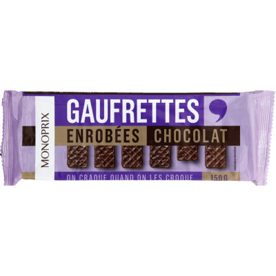 Monoprix Chocolate Coated Wafers 150g Monoprix Chocolate Coated Wafers 150g