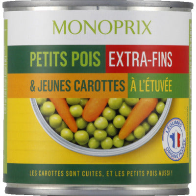 Monoprix Stewed Peas & Young Carrots 265g