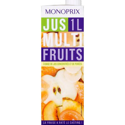 Monoprix Multifruit juice based on concentrated juice and purees 1L