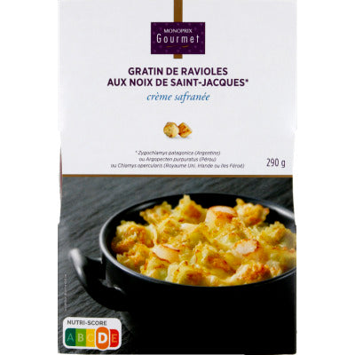 Monoprix Gourmet ravioli gratin with scallops 290g