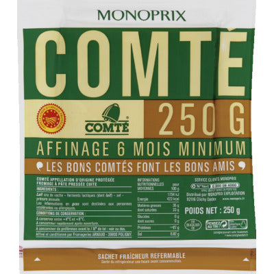 Monoprix Comté 6 mois d'affinage 250g Monoprix Comté 6 mois d'affinage 250g