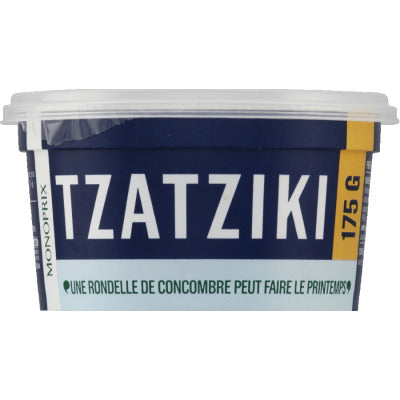Monoprix Tzatziki, preparation based on fromage blanc and cucumber 175 g