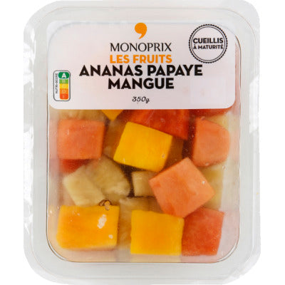 Monoprix ananas papaye mangue 350g Monoprix ananas papaye mangue 350g