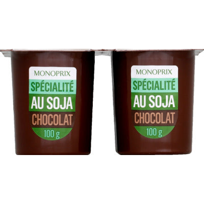 Monoprix Dessert Spécialité Soja Au Chocolat 4X100G Monoprix Dessert Spécialité Soja Au Chocolat 4X100G