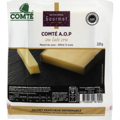Monoprix Gourmet Comté AOP au lait cru 220g Monoprix Gourmet Comté AOP au lait cru 220g