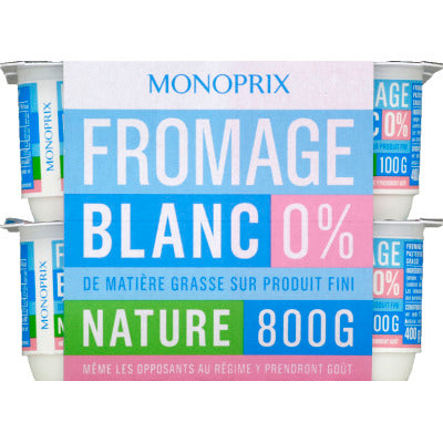 Monoprix Natural White Cheese 0% 800g