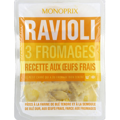 Monoprix ravioli 3 fromage 300g Monoprix ravioli 3 fromage 300g