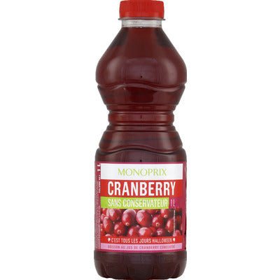 Monoprix Cranberry juice without preservative 1L