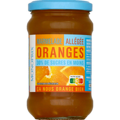 Monoprix Marmelade Allégée Orange 340g Monoprix Marmelade Allégée Orange 340g