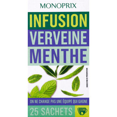 Monoprix Verbena Mint Infusion 25 Sachets 35g