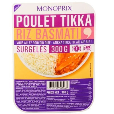 Monoprix Chicken tikka with basmati rice 300 g