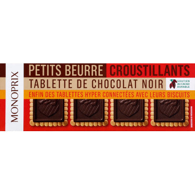 Monoprix Petits Beurre Dark Chocolate Bar 150g Monoprix Petits Beurre Dark Chocolate Bar 150g