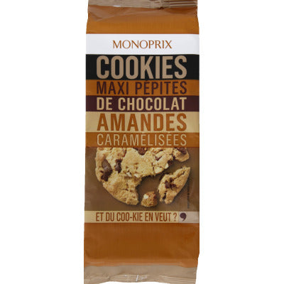 Monoprix Cookies Maxi Chocolate Chips Almonds 184g Monoprix Cookies Maxi Chocolate Chips Almonds 184g