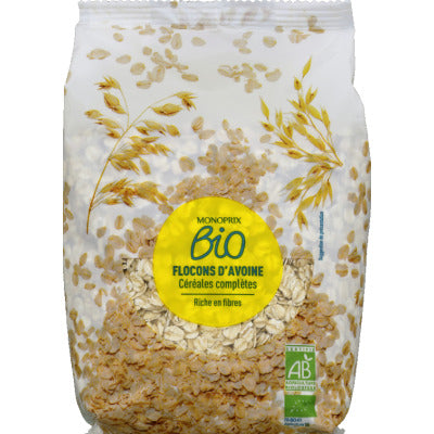 Monoprix Bio Whole Grain Oat Flakes 500g
