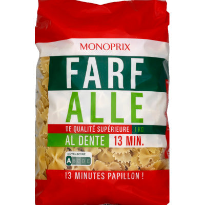 Monoprix Farfalle Qualité Supérieure 1kg Monoprix Farfalle Qualité Supérieure 1kg