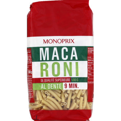 Monoprix Macaroni Qualité Supérieure 500g Monoprix Macaroni Qualité Supérieure 500g