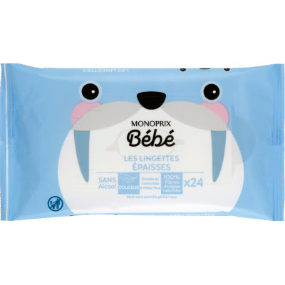 Monoprix Baby Thick Wipes X24