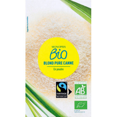 Monoprix Bio sucre en poudre pure canne le paquet de 500g Monoprix Bio sucre en poudre pure canne le paquet de 500g
