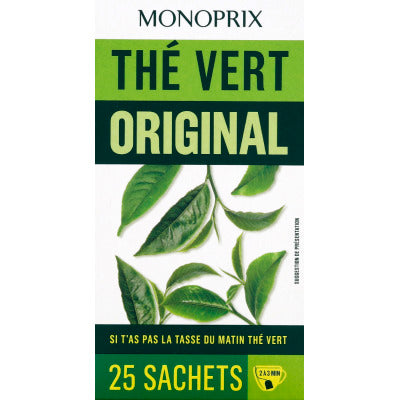 Monoprix Original Green Tea 25 Sachets 40g
