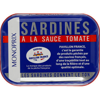 Monoprix Sardines à la sauce tomate 75g Monoprix Sardines à la sauce tomate 75g