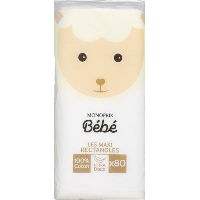 Monoprix Baby Maxi Rectangles Cottons X80