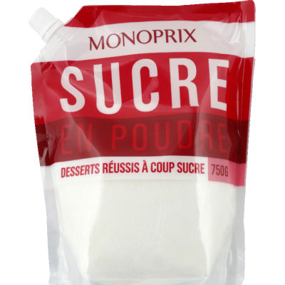 Monoprix Sucre Blanc en Poudre 750g Monoprix Sucre Blanc en Poudre 750g