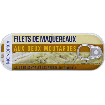 Monoprix Mackerel Fillets with Two Mustards 85g