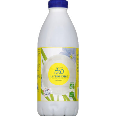 Monoprix Bio Sterilized semi-skimmed milk UHT organic 1l