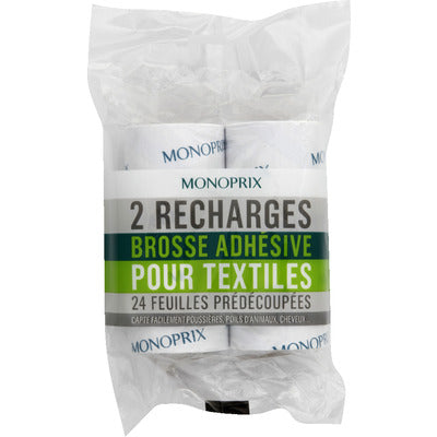 Monoprix 2 Refills Adhesive Brushes For Textiles 24 Sheets