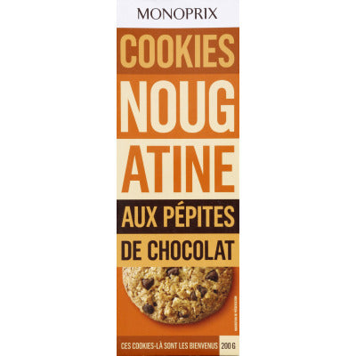 Monoprix Cookies Nougatine with Chocolate Chips 200g