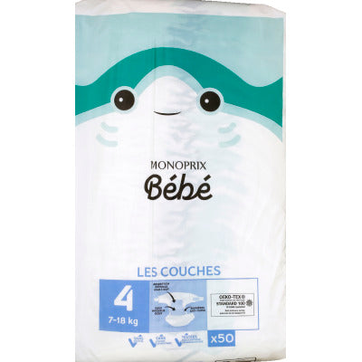 Monoprix Bébé Couches Taille 4 x50 Monoprix Bébé Couches Taille 4 x50