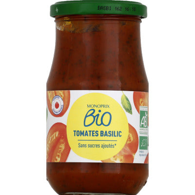 Monoprix Bio Tomato Basil Sauce 350g