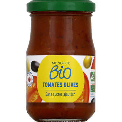 Monoprix Bio Tomato Sauce Olives 200g