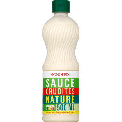 Monoprix Sauce crudités nature 500ml Monoprix Sauce crudités nature 500ml
