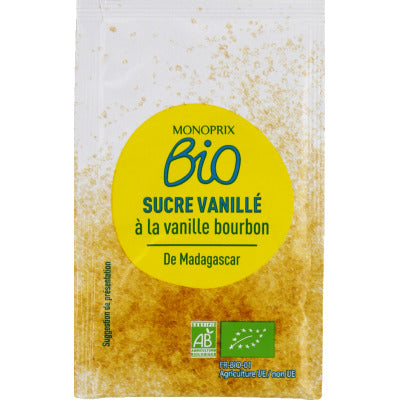 Monoprix Bio Vanilla sugar with Bourbon vanilla from Madagascar 5x7.5g