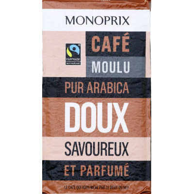 Monoprix Café Moulu Pur Arabica Doux, Savoureux & Parfumé, 250g Monoprix Café Moulu Pur Arabica Doux, Savoureux & Parfumé, 250g