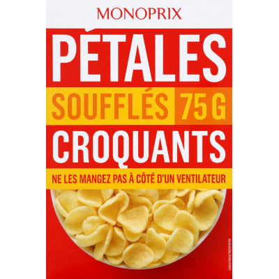 Monoprix Pétales soufflés et croquants 75g Monoprix Pétales soufflés et croquants 75g