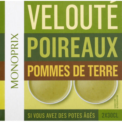 Monoprix Velouté De Poireaux Et Pommes De Terre 2 X 30Cl Monoprix Velouté De Poireaux Et Pommes De Terre 2 X 30Cl