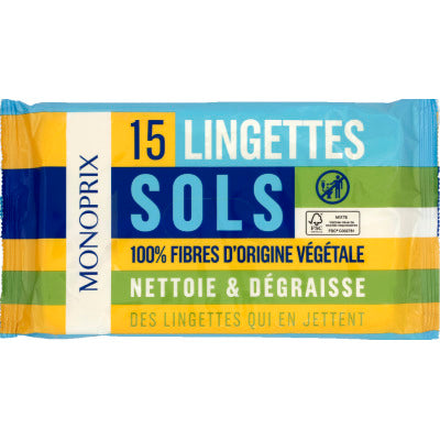 Monoprix Lingettes Sols Pour Tous Types De Balais - Parfum Agrumes Monoprix Lingettes Sols Pour Tous Types De Balais - Parfum Agrumes