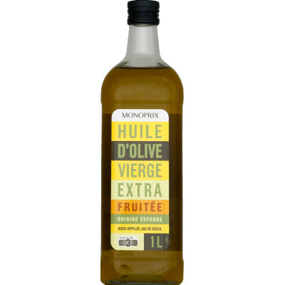 Monoprix huile d'olive vierge extra fruitée 1l Monoprix huile d'olive vierge extra fruitée 1l