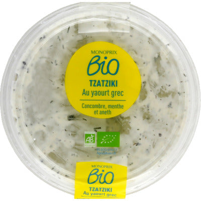 Monoprix Organic Tzatziki 180g