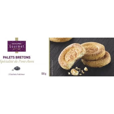 Monoprix Gourmet Breton Palets specialty of Pont-Aven 100g Monoprix Gourmet Breton Palets specialty of Pont-Aven 100g