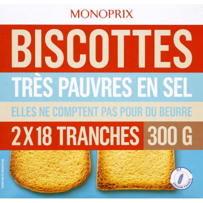 Monoprix Very Low Salt Rusks 300G