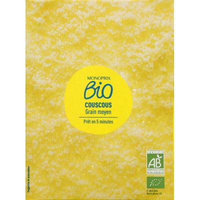 Monoprix Bio Couscous Grain Moyen Prêt En 5Mn 500G Monoprix Bio Couscous Grain Moyen Prêt En 5Mn 500G