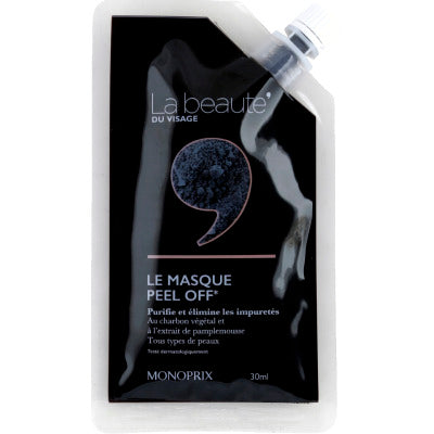 Monoprix La beauté Le masque peel-off charbon 30ml Monoprix La beauté Le masque peel-off charbon 30ml